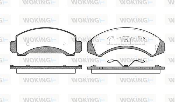 Woking P4233.00 - Тормозные колодки, дисковые, комплект autosila-amz.com