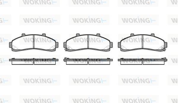 Woking P4713.02 - Тормозные колодки, дисковые, комплект autosila-amz.com