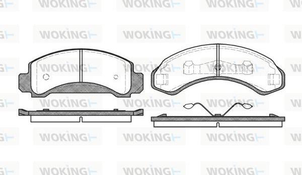 Woking P4723.00 - Тормозные колодки, дисковые, комплект autosila-amz.com