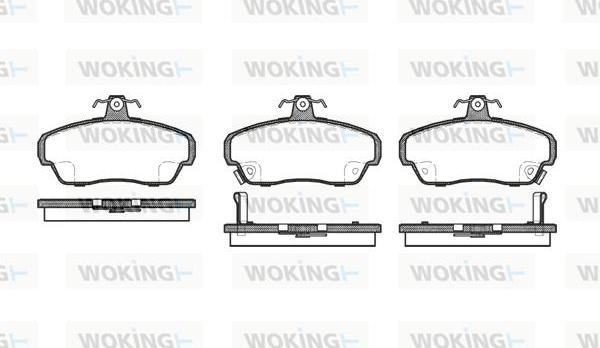 Woking P5903.02 - Тормозные колодки, дисковые, комплект autosila-amz.com