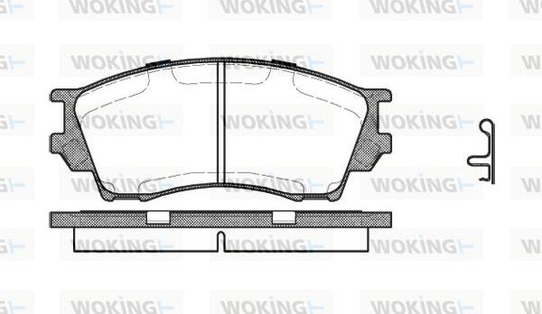 Woking P5913.00 - Тормозные колодки, дисковые, комплект autosila-amz.com