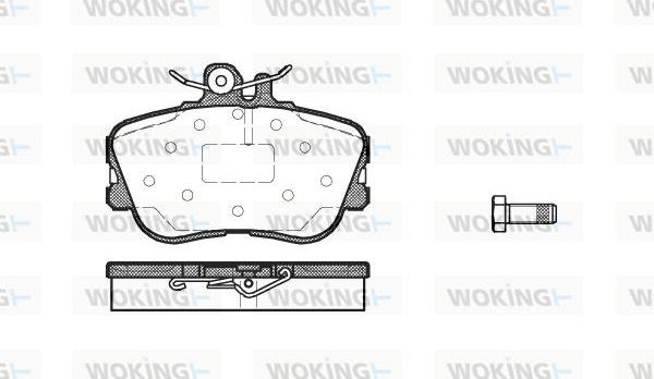 Woking P5453.00 - Тормозные колодки, дисковые, комплект autosila-amz.com