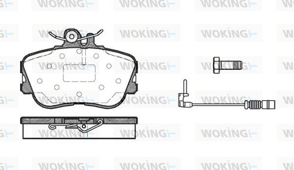 Woking P5453.02 - Тормозные колодки, дисковые, комплект autosila-amz.com