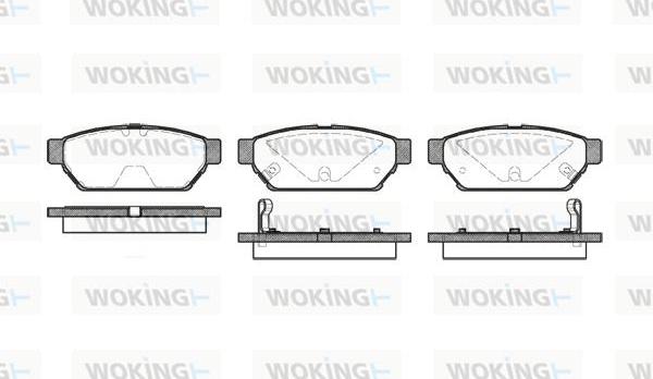 Woking P5403.02 - Тормозные колодки, дисковые, комплект autosila-amz.com