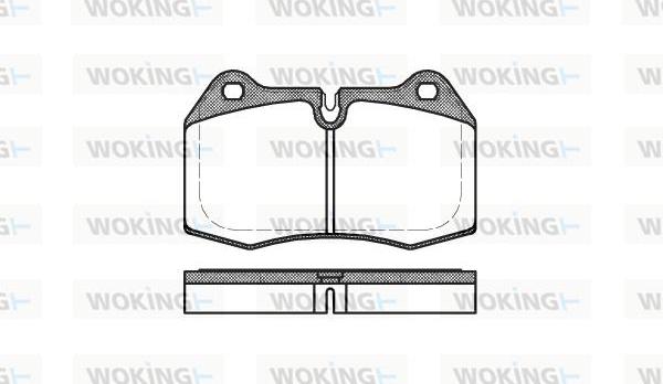 Woking P5413.00 - Тормозные колодки, дисковые, комплект autosila-amz.com