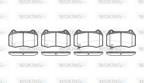 Woking P5413.32 - Тормозные колодки, дисковые, комплект autosila-amz.com