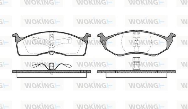 Woking P5473.20 - Тормозные колодки, дисковые, комплект autosila-amz.com