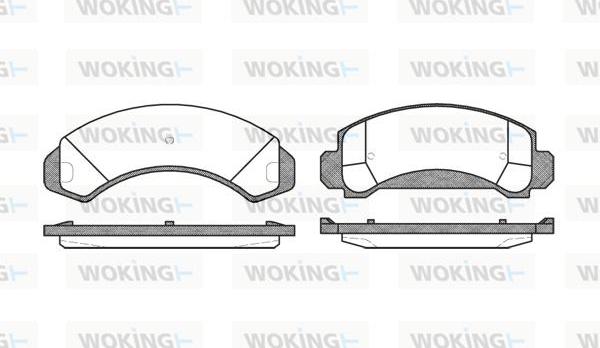 Woking P5543.00 - Тормозные колодки, дисковые, комплект autosila-amz.com