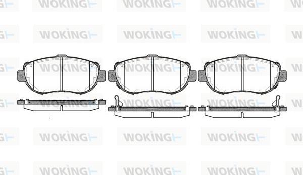Woking P5563.02 - Тормозные колодки, дисковые, комплект autosila-amz.com