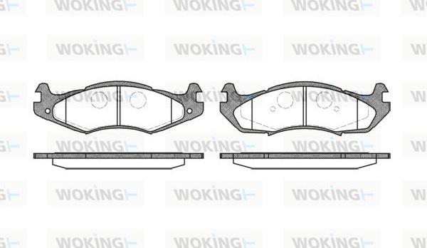 Woking P5633.00 - Тормозные колодки, дисковые, комплект autosila-amz.com