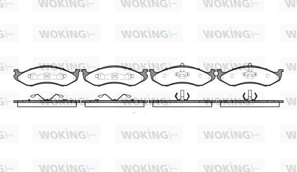 Woking P5673.00 - Тормозные колодки, дисковые, комплект autosila-amz.com