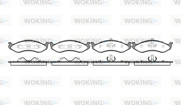 Woking P5673.20 - Тормозные колодки, дисковые, комплект autosila-amz.com