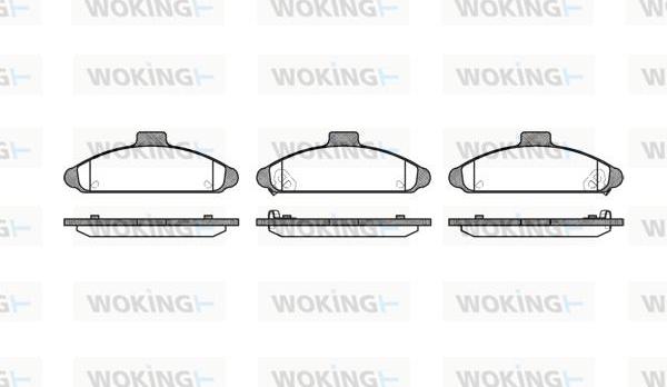 Woking P5043.02 - Тормозные колодки, дисковые, комплект autosila-amz.com