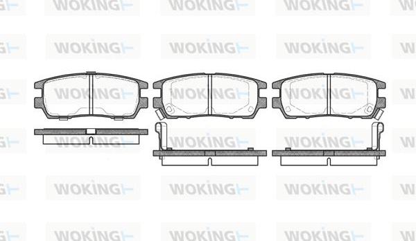 Woking P5053.02 - Тормозные колодки, дисковые, комплект autosila-amz.com