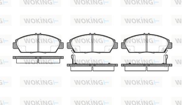 Woking P5063.02 - Тормозные колодки, дисковые, комплект autosila-amz.com