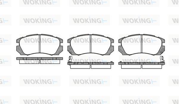 Woking P5033.02 - Тормозные колодки, дисковые, комплект autosila-amz.com