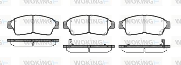 Woking P5023.42 - Тормозные колодки, дисковые, комплект autosila-amz.com