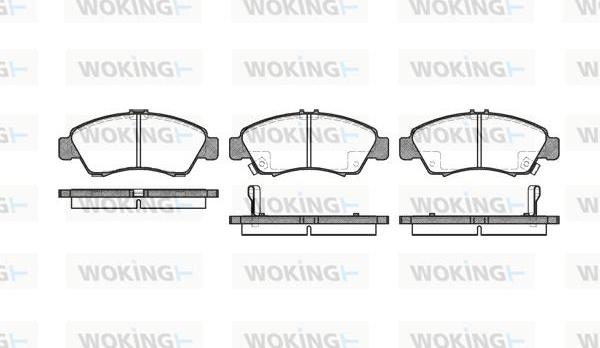 Woking P5193.02 - Тормозные колодки, дисковые, комплект autosila-amz.com
