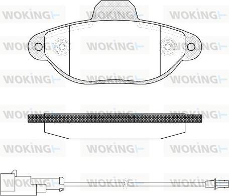 Woking P5143.22 - Тормозные колодки, дисковые, комплект autosila-amz.com
