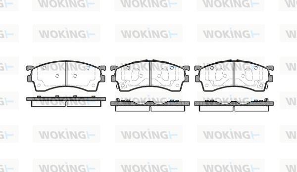 Woking P5153.12 - Тормозные колодки, дисковые, комплект autosila-amz.com