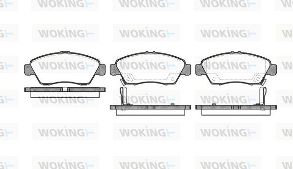 Woking P5183.02 - Тормозные колодки, дисковые, комплект autosila-amz.com
