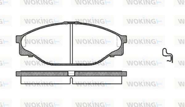 Woking P5123.20 - Тормозные колодки, дисковые, комплект autosila-amz.com