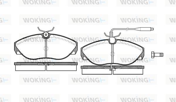 Woking P5863.02 - Тормозные колодки, дисковые, комплект autosila-amz.com