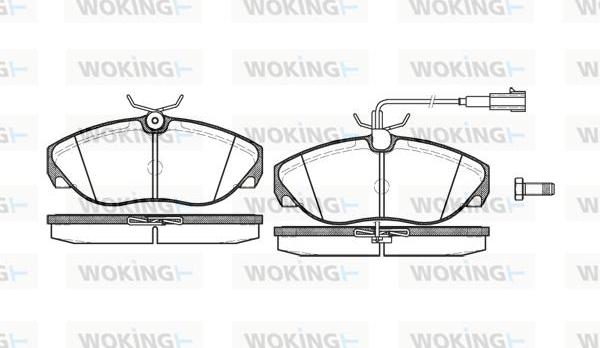 Woking P5863.11 - Тормозные колодки, дисковые, комплект autosila-amz.com