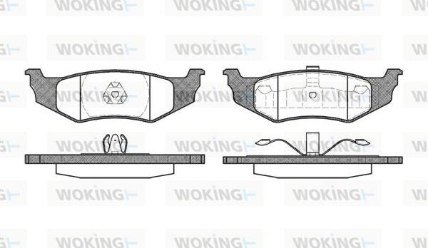 Woking P5823.40 - Тормозные колодки, дисковые, комплект autosila-amz.com