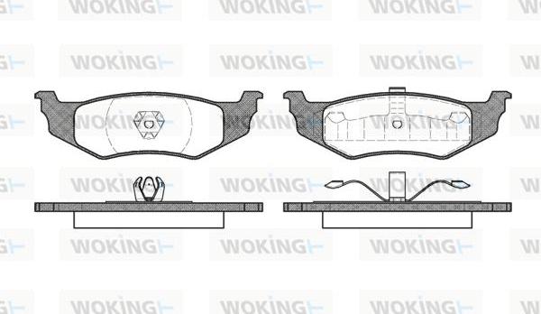 Woking P5823.30 - Тормозные колодки, дисковые, комплект autosila-amz.com