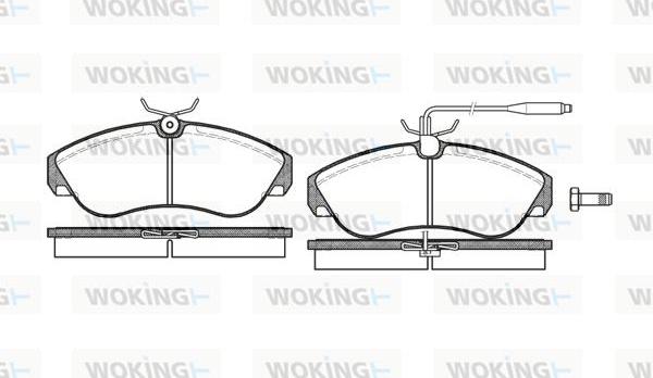 Woking P5873.02 - Тормозные колодки, дисковые, комплект autosila-amz.com