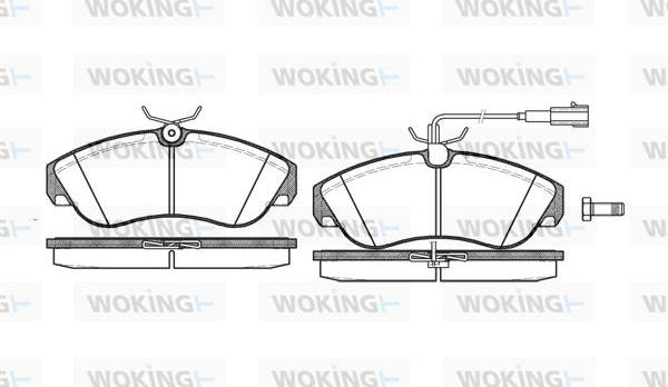 Woking P5873.11 - Тормозные колодки, дисковые, комплект autosila-amz.com