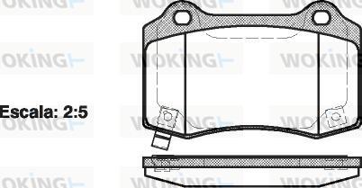 Woking P5343.54 - Тормозные колодки, дисковые, комплект autosila-amz.com