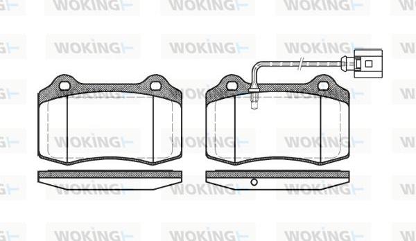 Woking P5343.01 - Тормозные колодки, дисковые, комплект autosila-amz.com