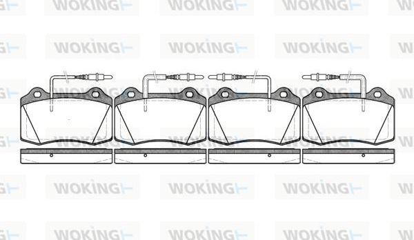 Woking P5343.14 - Тормозные колодки, дисковые, комплект autosila-amz.com