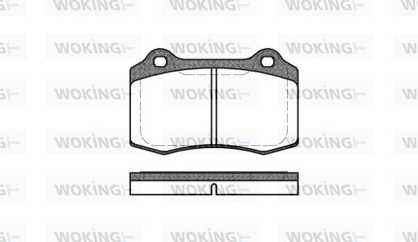 Woking P5343.30 - Тормозные колодки, дисковые, комплект autosila-amz.com