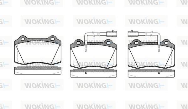 Woking P5343.32 - Тормозные колодки, дисковые, комплект autosila-amz.com