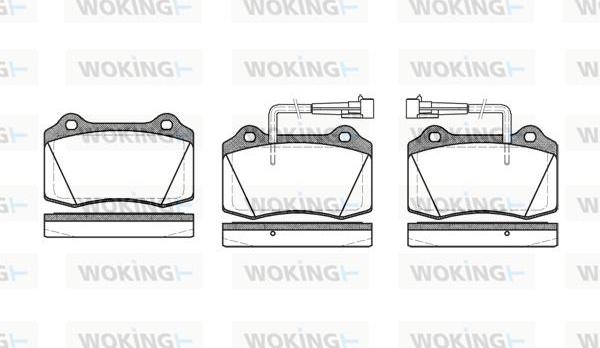 Woking P5343.22 - Тормозные колодки, дисковые, комплект autosila-amz.com