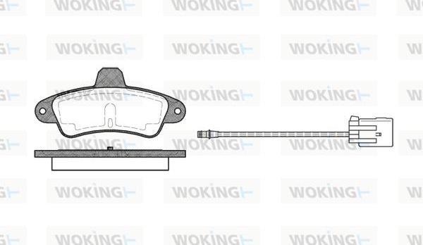 Woking P5333.02 - Тормозные колодки, дисковые, комплект autosila-amz.com