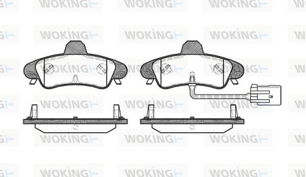 Woking P5333.12 - Тормозные колодки, дисковые, комплект autosila-amz.com