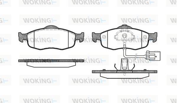 Woking P5323.02 - Тормозные колодки, дисковые, комплект autosila-amz.com