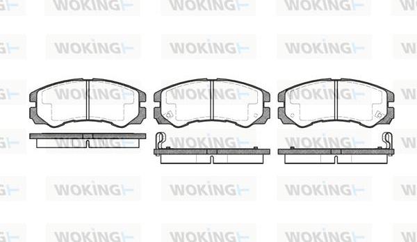 Woking P5253.02 - Тормозные колодки, дисковые, комплект autosila-amz.com