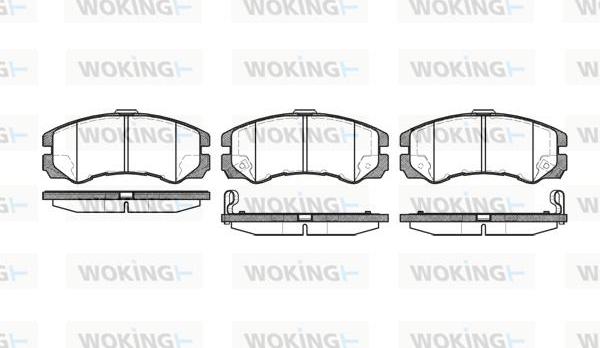 Woking P5253.22 - Тормозные колодки, дисковые, комплект autosila-amz.com