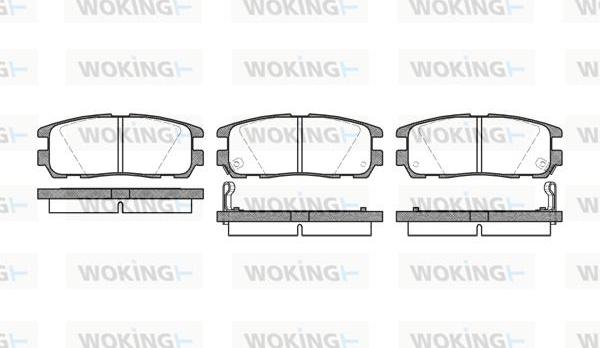 Woking P5263.02 - Тормозные колодки, дисковые, комплект autosila-amz.com