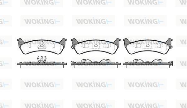 Woking P5703.02 - Тормозные колодки, дисковые, комплект autosila-amz.com