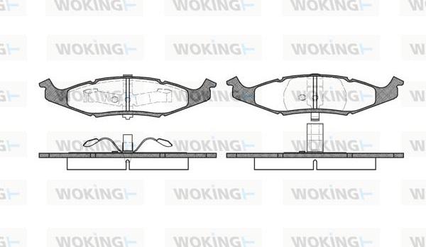 Woking P5773.00 - Тормозные колодки, дисковые, комплект autosila-amz.com