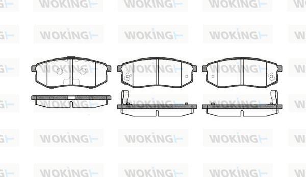 Woking P6493.02 - Тормозные колодки, дисковые, комплект autosila-amz.com