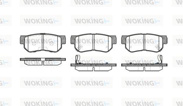 Woking P6463.12 - Тормозные колодки, дисковые, комплект autosila-amz.com