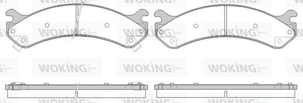 Woking P6563.02 - Тормозные колодки, дисковые, комплект autosila-amz.com
