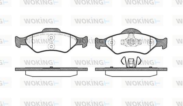 Woking P6653.00 - Тормозные колодки, дисковые, комплект autosila-amz.com